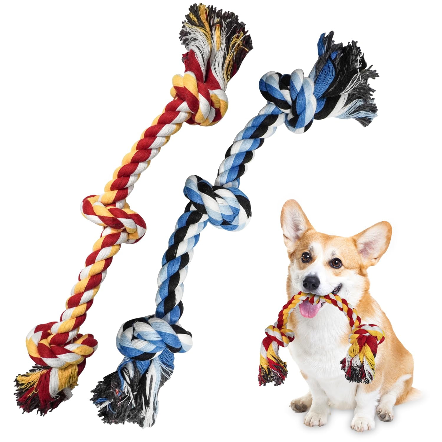 Generic - Juego De 2 Juguetes Con Forma De Cuerda Para Masticar Para Perros Medianos Y Pequeños