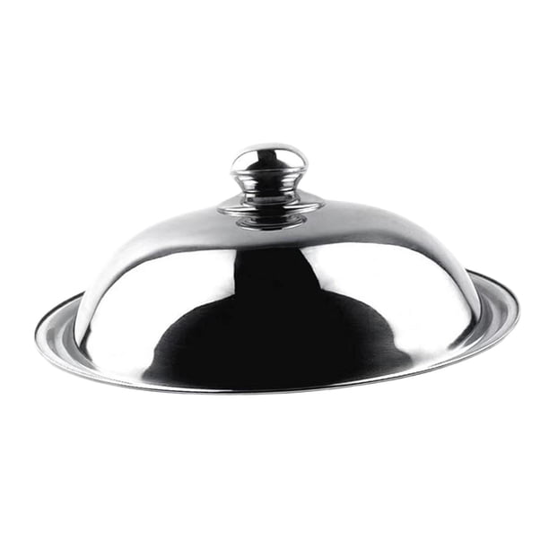 Tapa para Olla Redonda de Repuesto con Diseño Ventilado Y Asa Cómoda Cubierta de Sartén de Metal Accesorio Universal en Acero Inoxidable Fácil de Limp 40 centímetros