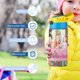 thumbnail image 5 of Wellie Wishers Botella de Agua con Tapa Pop Top de Un Toque, Acero Inoxidable, a Prueba de Fugas, para Deportes, Botella Infantil azul 12 oz, 5 of 6