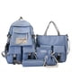 thumbnail image 5 of School Bag Female Primary School Students Travel Backpack Men Junior High School High School Students Korean Ins Tide Brand Large Capacity Casual Backpack Five-piece Set, 5 of 5