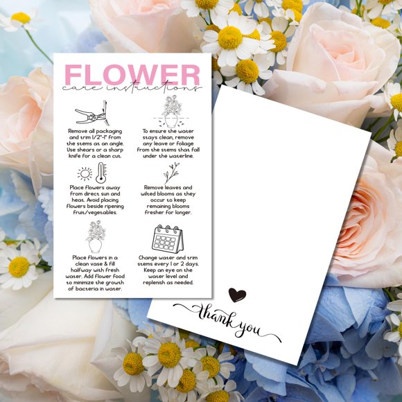 Tarjetas de Flores BLSUREFYX 8,9 x 5,1 cm (240 unidades)