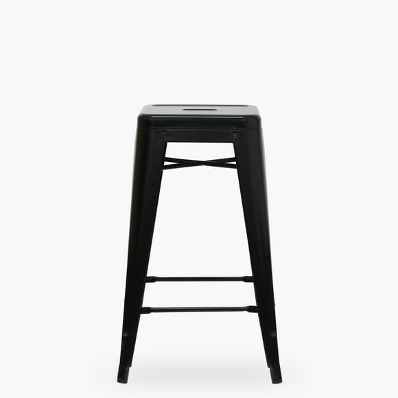 Taburete Medio 66 Tolix Asiento Metal Negro