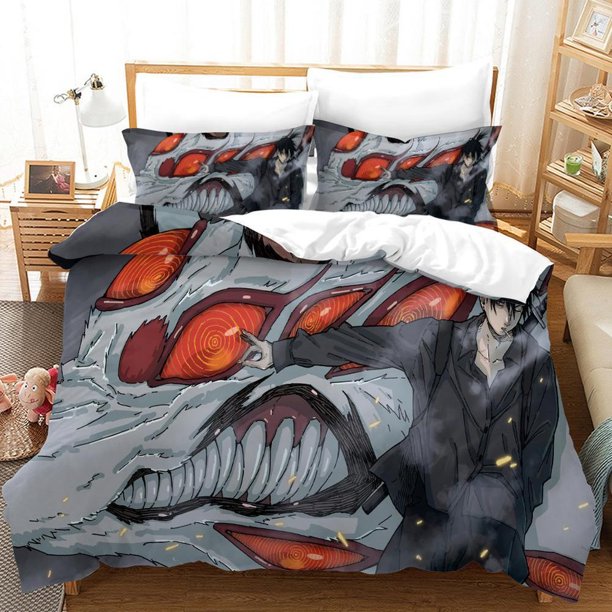 Chainsaw Man Gifts E Quilt Duvet Cover Set Doona Cover Comforter Cover3-Piece Bedding Set