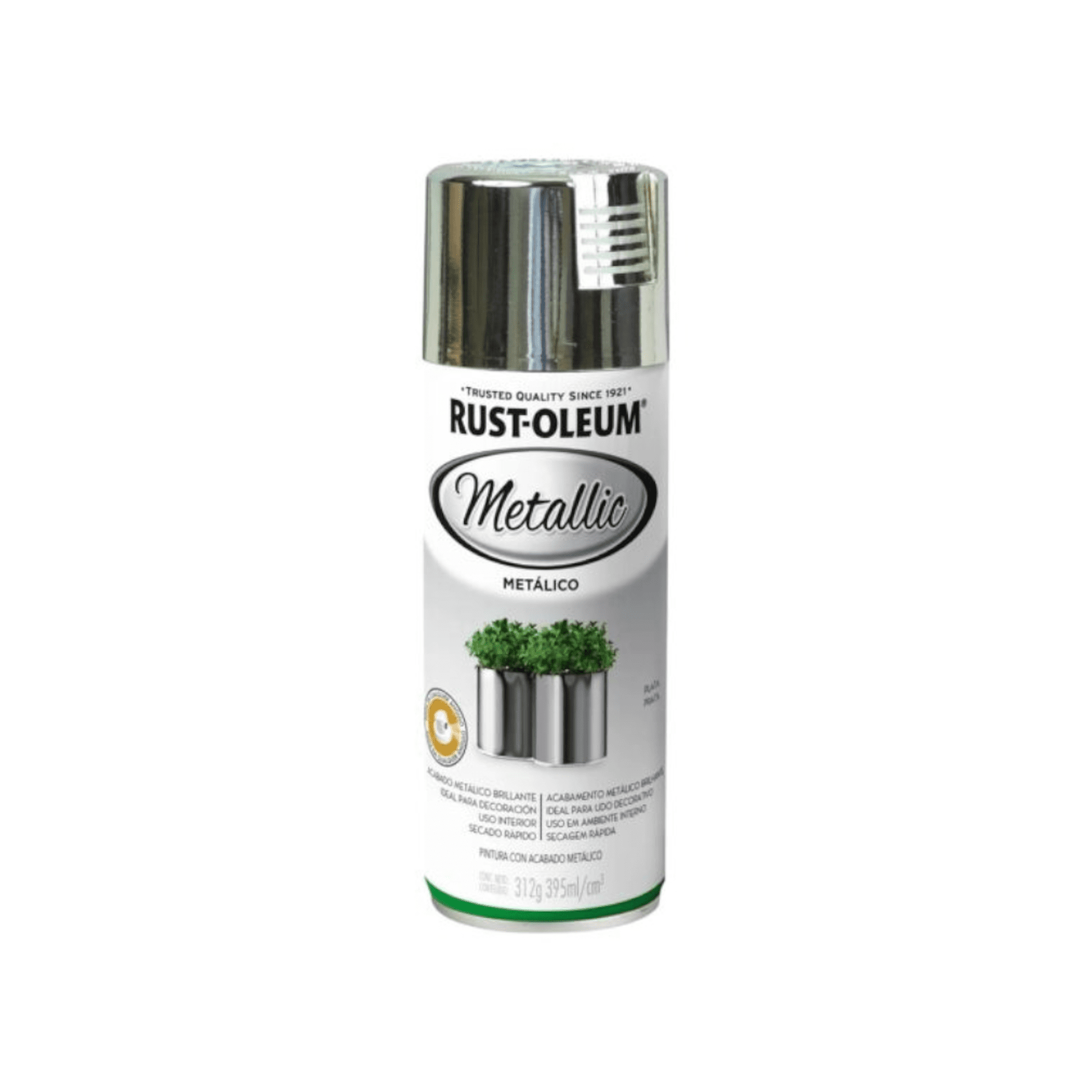Pintura Metálica Rust Oleum Cromado Plata Brillante 312g