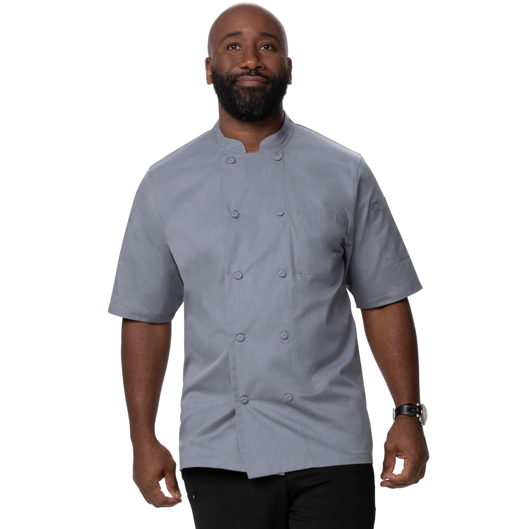 Chaqueta De Chef Chef Works Montreal Cool Vent Para Hombre, Color Gris S
