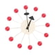 thumbnail image 2 of Reloj De Pared De Bola Redonda, Simple, De Mediados De Siglo, Para Sala De Estudio, Decoración De Dormitorio, Relojes, Bola Roja, 2 of 5
