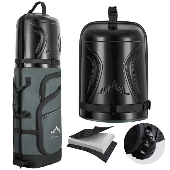 Bolsa de viaje de golf UNIHIMAL PC de 55 pulgadas con ruedas, color gris