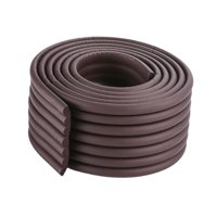 Magideal - Protector De Bordes Para Mesas, Protección De Esquinas De Bordes De Muebles, Tira Anticolisión De Protección Infantil En Forma De L De 2M, Protector D Marrón