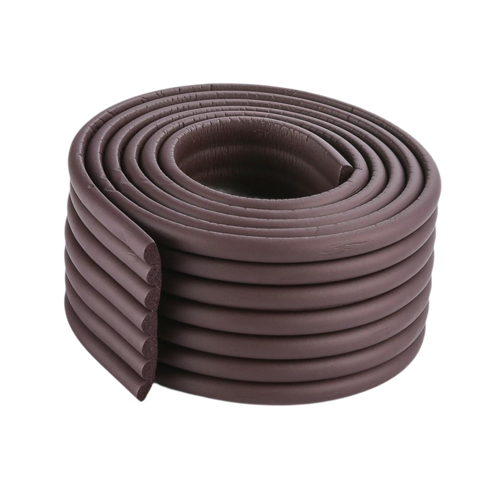 Magideal - Protector De Bordes Para Mesas, Protección De Esquinas De Bordes De Muebles, Tira Anticolisión De Protección Infantil En Forma De L De 2m, Protector D Marrón