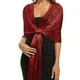 thumbnail image 1 of Sparkling Metallic Shawls Round Buckle Tassel Wraps Scarf For Evening Party Dresses Wedding Party, 1 of 3
