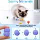 thumbnail image 3 of Uxcell 30 Pcs Juguete para Gato Bola de Pompones de Peluche Suave 1.2" Tonos Púrpura, 3 of 6