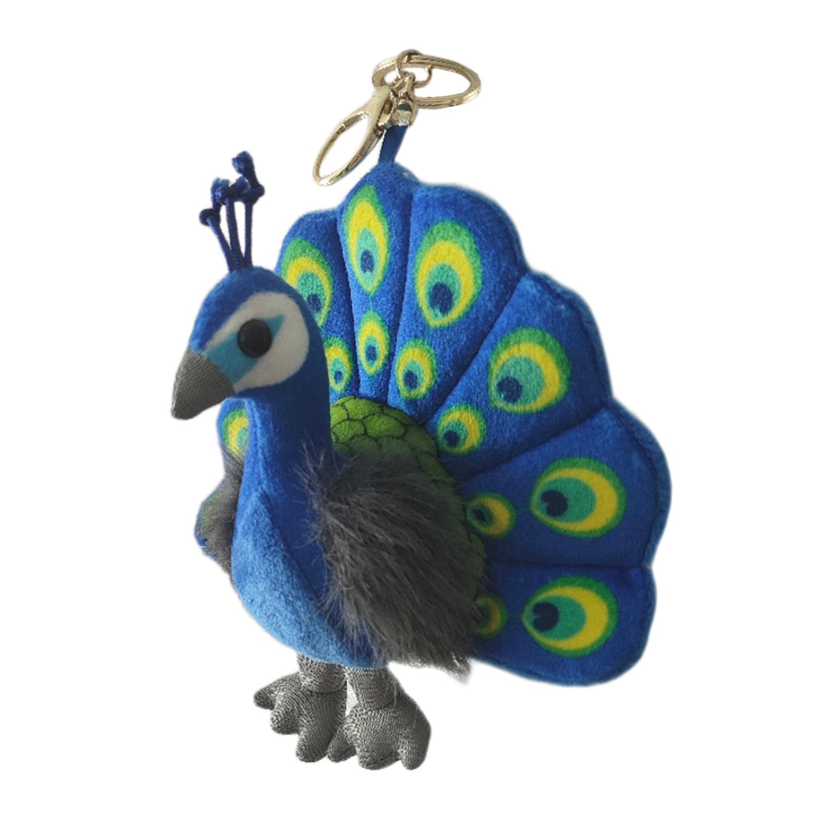 Bothyi - Llavero De Peluche De Pavo Real, Bonito Y Decorativo, Para Bolso, Para Niños, Hombres Y Mujeres, Color Azul.