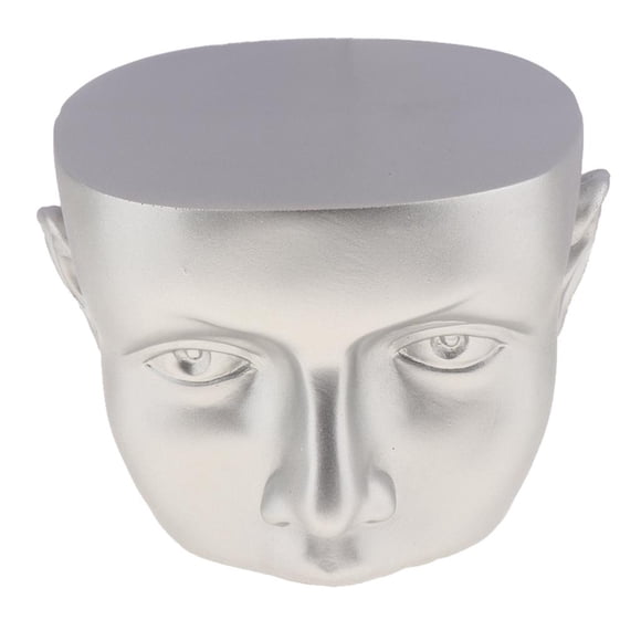 Anteojos Gafas de sol Gafas Artsy Holder Cabeza de maniquí Soporte de exhibición plateado