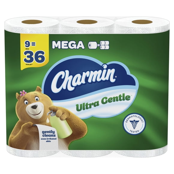 Rollos de papel higiénico Charmin Ultra Gentle 9 Mega Rollos