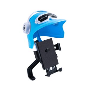 Magideal - Abrazadera De Teléfono Para Montaje En Teléfono De Motocicleta Con Protector Solar Universal Compatible Con Teléfonos Inteligentes De 4,7-7,2 Pulgadas Espejo Retrovisor Azul