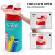 thumbnail image 4 of BabyFirst: Color CrewBotella de Agua con Tapa Pop Top de Un Toque, Acero Inoxidable, a Prueba de Fugas, para Deportes, Botella Infantil rosa 12 oz, 4 of 6