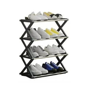 Genérico - Organizador Zapatos Plegables 4 Niveles Negro