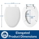 thumbnail image 4 of Asiento de inodoro Bemis 1500EC 146 Almond de madera moldeada alargada, 4 of 7