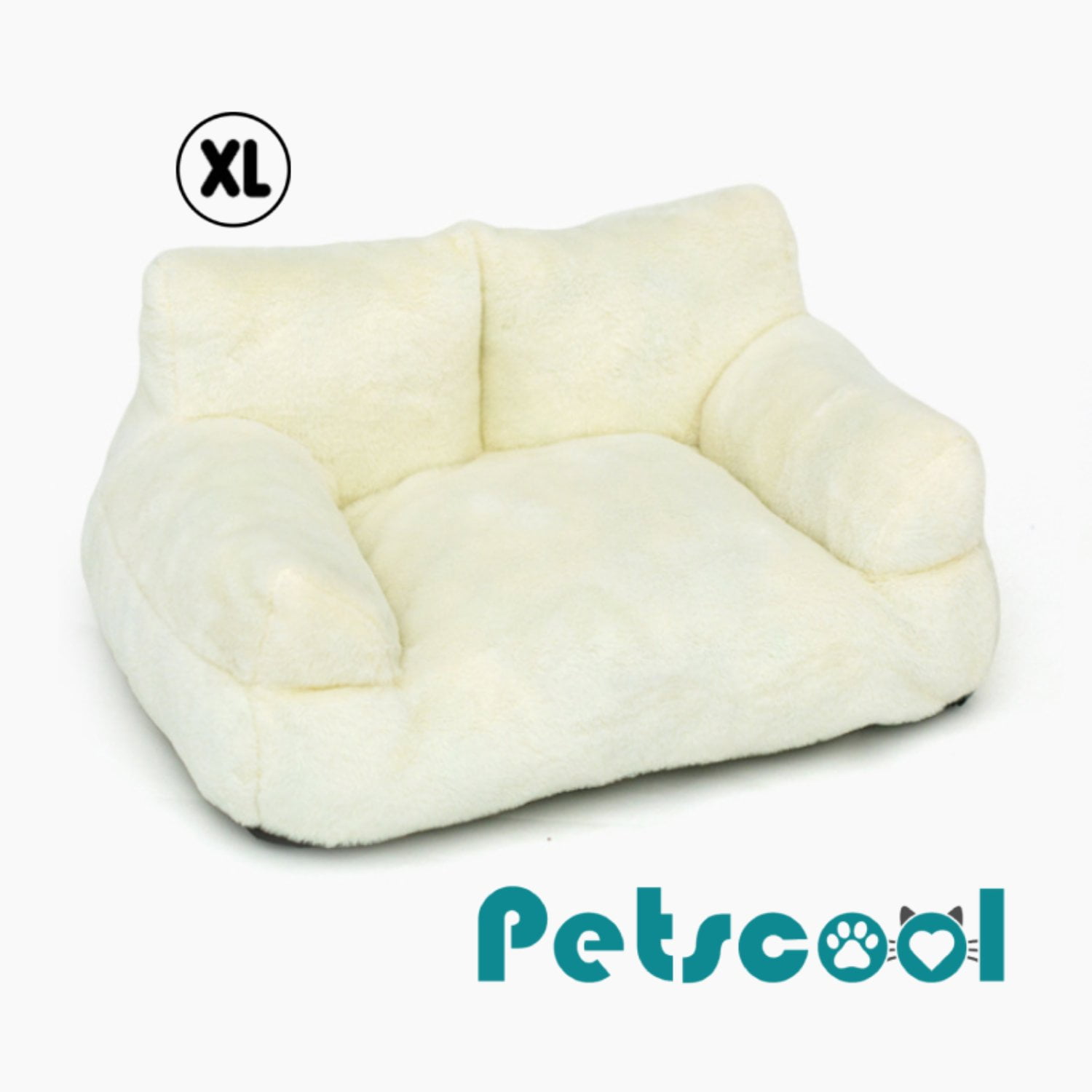 Cama Sofá Relajante Mascotas Petscool Xl Blanco Lavable Y Ortopédica
