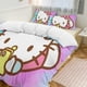 thumbnail image 3 of Hello Kitty Bedding Set for Girls Kids Teen Tween Ultra Soft Microfiber Comforter Set Twin Size with 3-Pieces Comforters Bed Sets Bedroom Decor Bed Sheets, 3 of 5