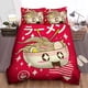 thumbnail image 1 of Cute Bowl Of Ramen Cartoon Character Quilt Duvet Cover Set Bedclothes Bedspread3-Piece Bedding Set, 1 of 5
