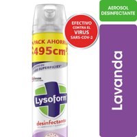 Desinfectante De Ambientes Y Superficies Aerosol Lavanda Lata 495 Ml Lysoform
