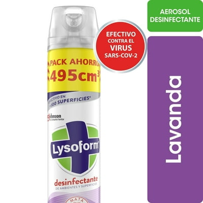 Desinfectante De Ambientes Y Superficies Aerosol Lavanda Lata 495 Ml Lysoform