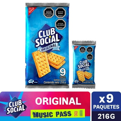 Galletas Saladas Original Pack 9Un Bolsa 216 G Club Social