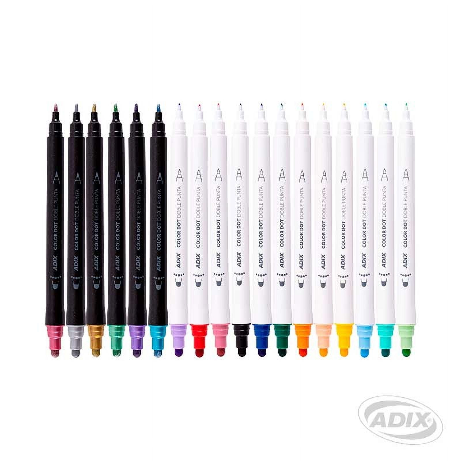 Adix - Marcadores Doble Punta Color Dot