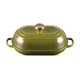 thumbnail image 1 of Horno ovalado de hierro fundido esmaltado Le Creuset Signature, 11,5 pulgadas, color oliva, 1 of 7