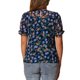 thumbnail image 3 of INSPIRE CHIC Blusas de Chifón para Mujer Mangas Cortas Camisa de Trabajo Floral Tops Azul Oscuro XS, 3 of 6