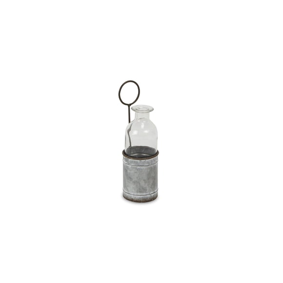 Soporte para tarros Cheung's de metal galvanizado de una sola ranura, gris
