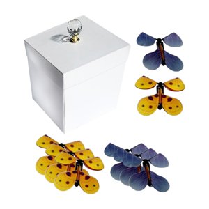 Magideal - Caja De Regalo Diy Caja De Mariposas Voladoras Favores De Fiesta Regalos Para El Día De La Madre Para Aniversarios Día De San Valentín Día De Acción D Blanco