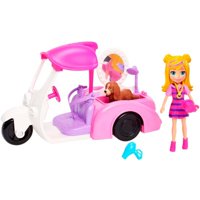 Mattel - Juguete Auto Baño De Perritos Infantil Rosado Polly Pocket
