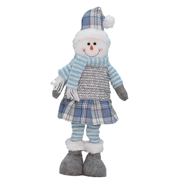 Figura de muñeca de Navidad, juguete novedoso de muñeca de pie, estatua de Navidad de decoración nórdica, adorno de Navidad, para regalo de decoración Muñeco de nieve 18x10x58cm