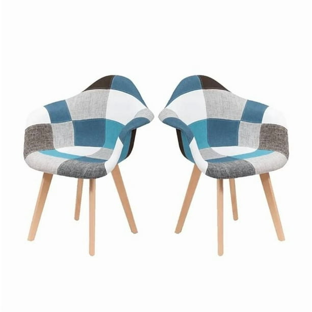 Pack 2 Sitiales Butaca Tapiz Chenille Patch Wood - Celestoide
