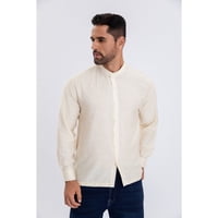 Likeshop - Camisa Verano Manga Larga Hombre Cuello Mao Casual Fashion 155