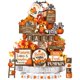 thumbnail image 1 of Set de 21 piezas para bandeja escalonada Maitys – Decoración de otoño con calabaza, gnomo, camión y hoja de arce, 1 of 6