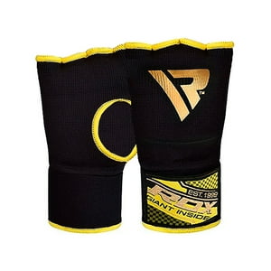 Guantes Rapidos Rdx Con Vendas Black Hyp-Isb-L