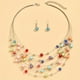 thumbnail image 2 of Gorgeous Multicolor Bead Necklace & Earrings Set - Perfect for Women's Style & Parties!, 2 of 5