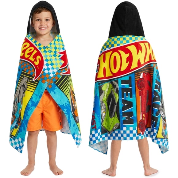 Toalla con Capucha Get Trend Hot Wheels de Algodón para Niños de 2 a 6 Años