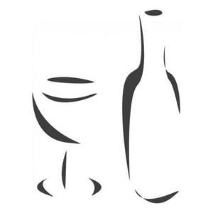 Rienda Libre Graphics - Decomural Wine Bottle Wine Glass Ws-15784