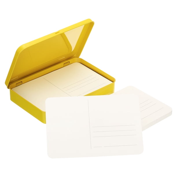 Uxcell 24 Hojas de Postales de Acuarela Tarjetas de Nota en Blanco para Suministros de Arte de Diario de Acuarela DIY Caja Amarilla Grano Grueso