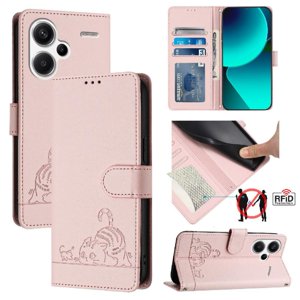 Funda Tipo Cartera Foxdock Para Xiaomi Redmi Note 13 Pro Plus 5G Con Soporte, Ranuras, Rfid, Diseño De Gato