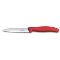 Victorinox - Cuchillo Verdura Dentado Rojo 10 Cm