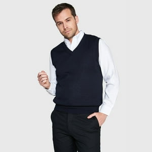 Jayson - Sweater Cuello V Unisex S/M Azul Marino Xxs