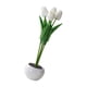 thumbnail image 5 of Flores Artificiales De Tulipanes Creativos Con Luz LED Para Adorno De Aniversario Blanco, 5 of 5