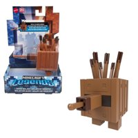 Figura De Acción Mattel Minecraft Legends Fidget Golem De Madera De 3.25""