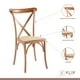 thumbnail image 2 of Comedor Mesa de Vidrio Rectangular 120x80 + 6 Silla Crossback Madera Rattan Natural, 2 of 4