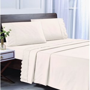 Riqui - Sábanas King Broderie Crudo